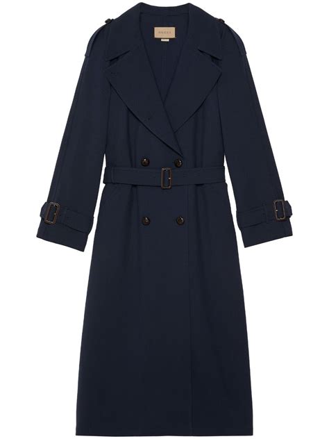 trench gucci|indigo wool gucci cashmere coat.